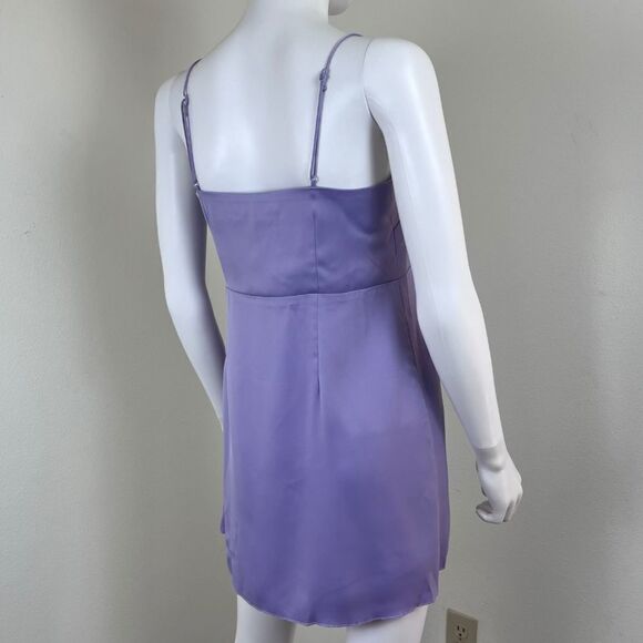 Urban Outfitters Padova Size S Button Y2K Purple Pullover Satin Slip Mini Dress - Picture 11 of 15